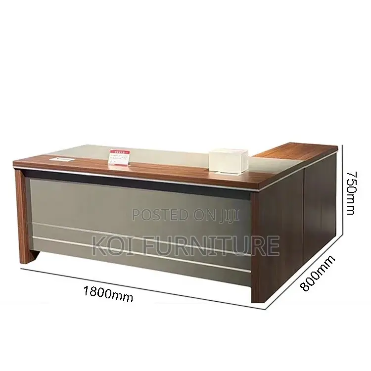 Office Desk; 1.8m Executive L Shaped Intergrated Executive Desk
