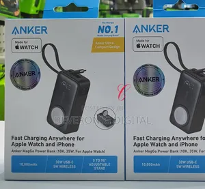 Maggo10kmah35wpower Bank Withbuilt in Usb C Cable Apple Watch Charger