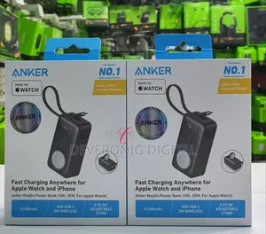 Maggo10kmah35wpower Bank Withbuilt in Usb C Cable Apple Watch Charger