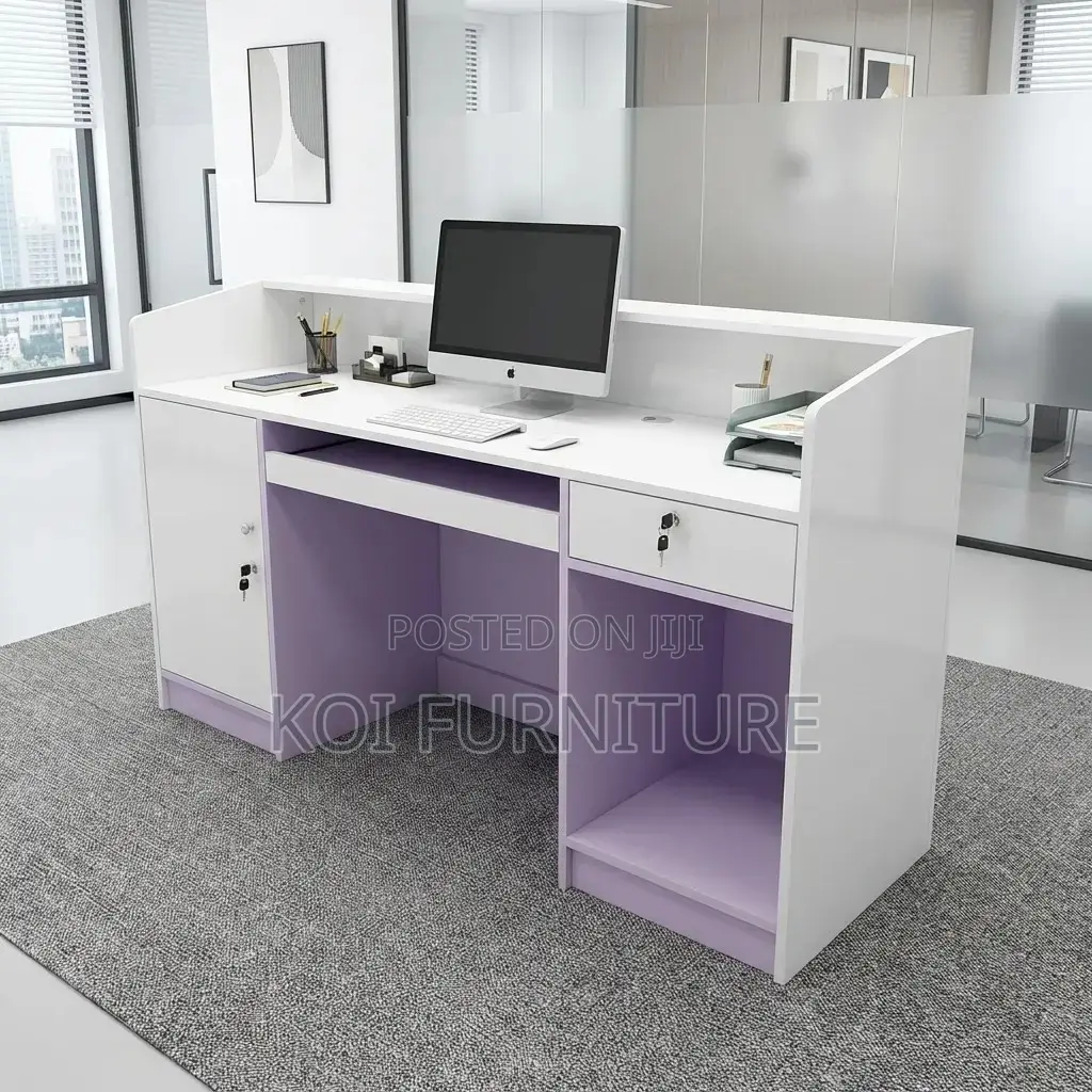 Reception Desk; 1.6m Front Reception Table