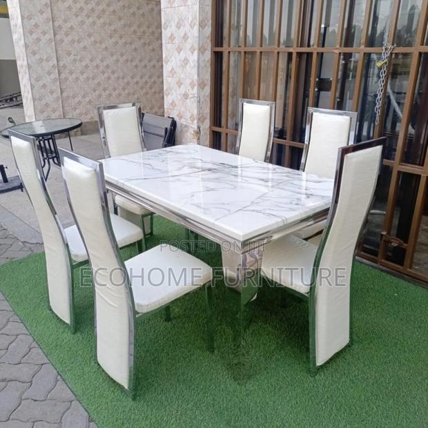 6 Seater Dining Table Silva White - main view