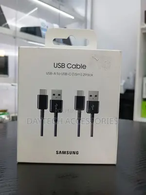 Samsung Usb-a to Usb Type-C Cable, 150 Cm (Multi Pack 2) - Black