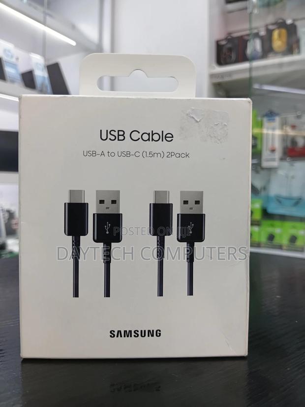 2-Pack of Samsung Usb-a to Usb-C Cables - Black - main view