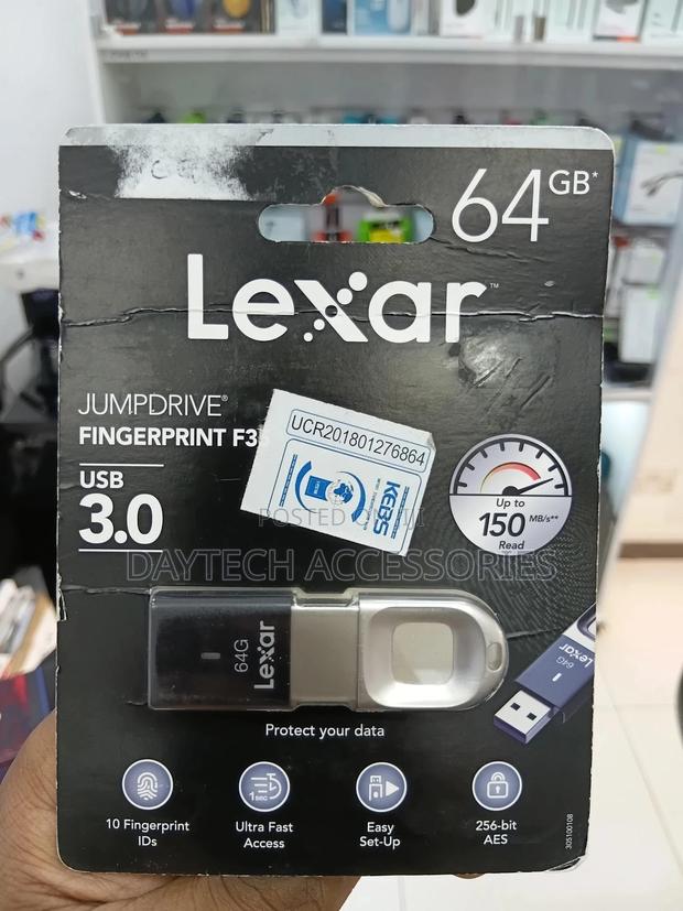 Lexar Jumpdrive Fingerprint F35 64gb Usb 3.0 Flash Drive