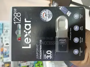 Lexar Jumpdrive Fingerprint F35 128 Gb Usb 3.0 Flash Drive - Black