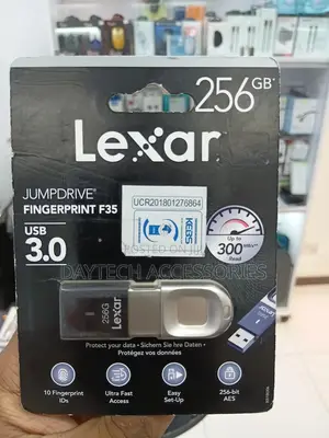 This Is a Lexar Jumpdrive Fingerprint F35 256gb Usb 3.0 Flash Drive.