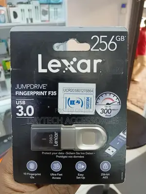 This Is a Lexar Jumpdrive Fingerprint F35 256gb Usb 3.0 Flash Drive.