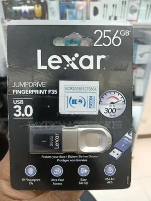 Lexar 256gb Fingerprint F35 Usb 3.0 Flash Drive