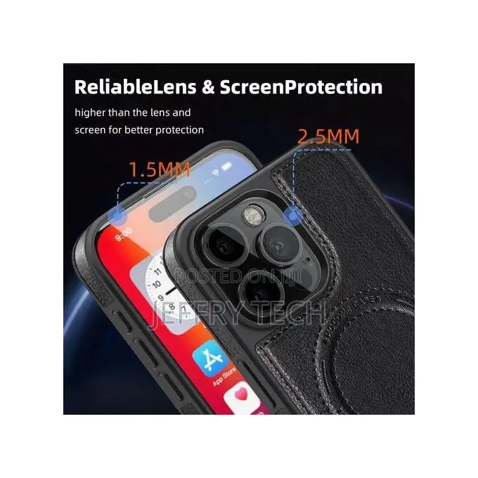 iPhone 16 Pro Max Case Compatible With Magsafe Wireless Charging Leath