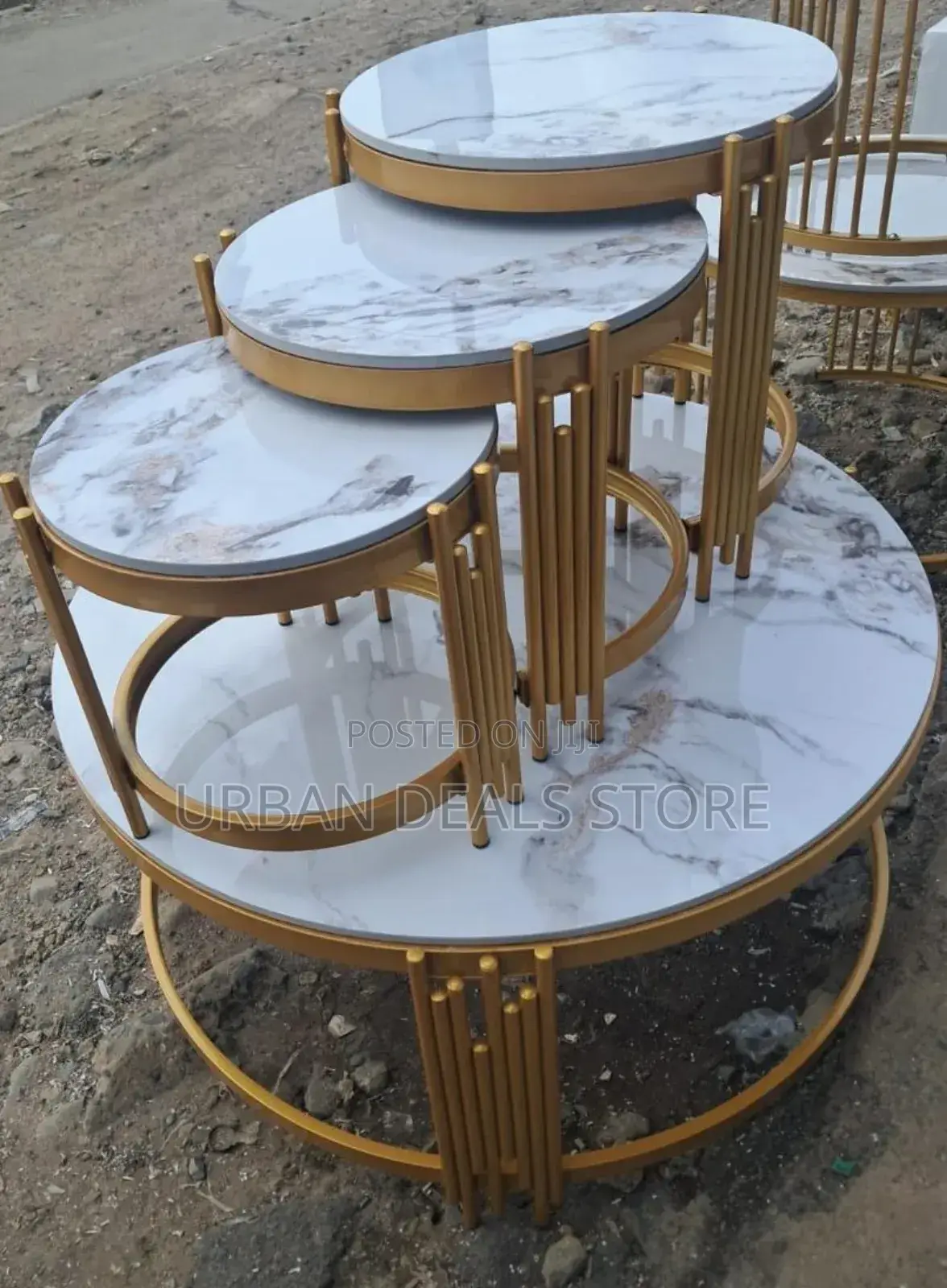 4 in 1 Executive Marble Table Available in Black and White