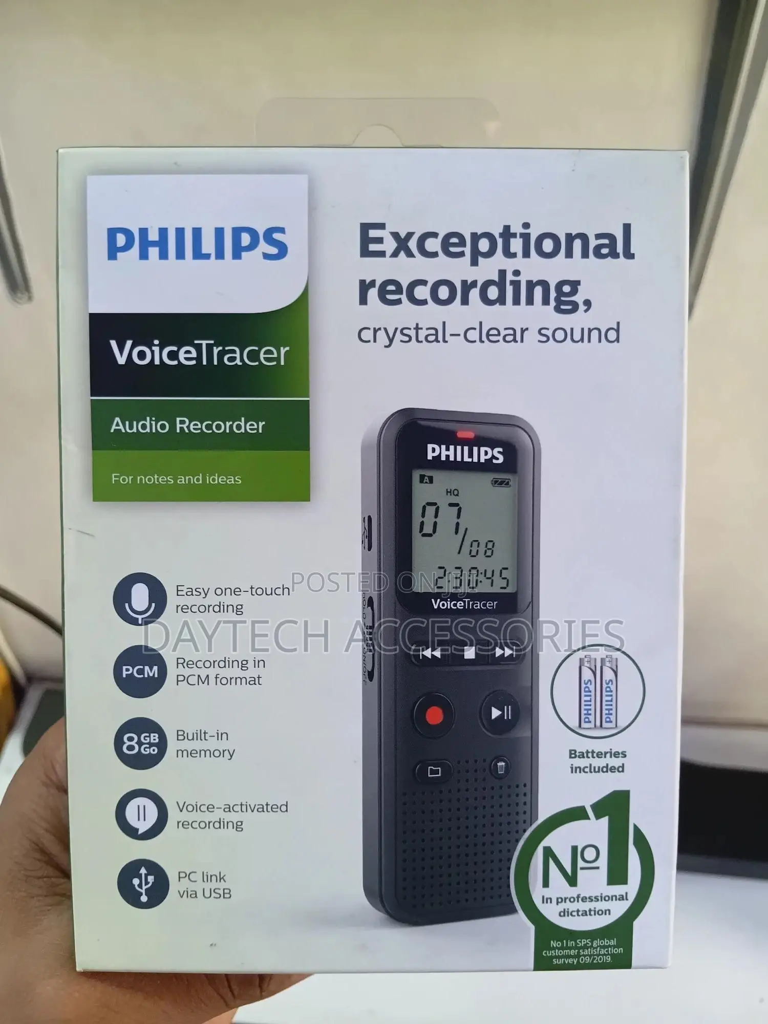 Philips Dvt1160 – Voicetracer Audio Recorder - Black