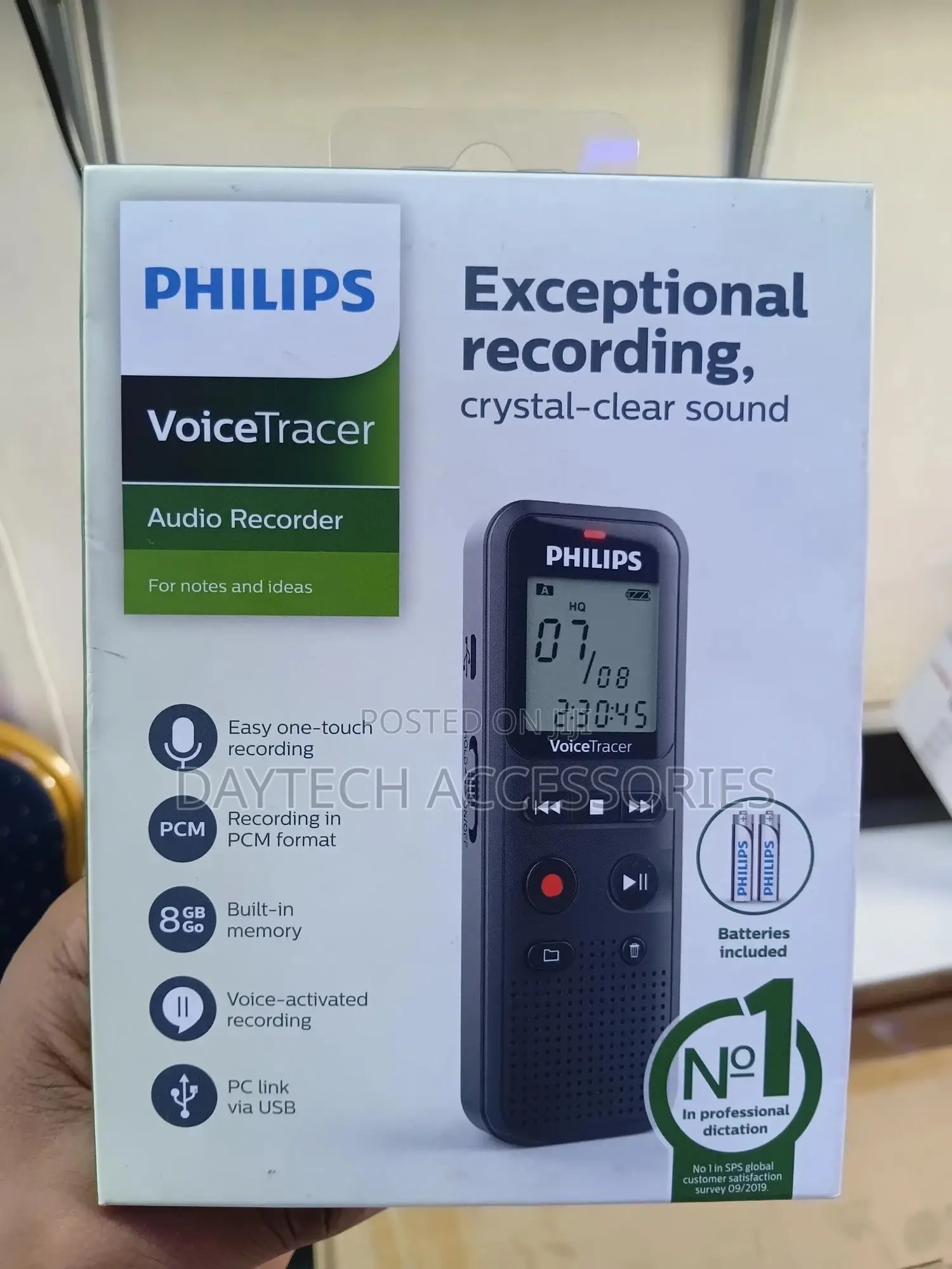 Philips Dvt1160 – Voicetracer Audio Recorder - Black