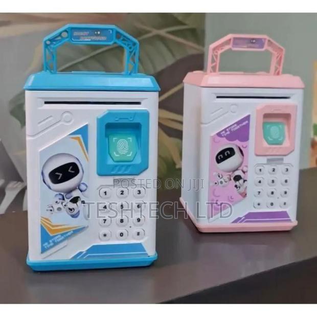 Electronic Robot Piggy Bank With Fingerprint Password Safe
