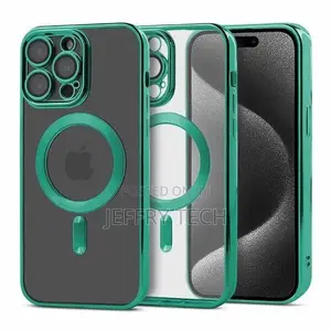 Magsafe Case With Camera Lens Protector for iPhone 16 Pro Max - Green