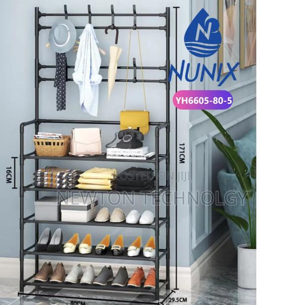 Nunix All-in-1 Shoe Rack/Coat Rack/Cap Scarf Bag Cloths Hanger at