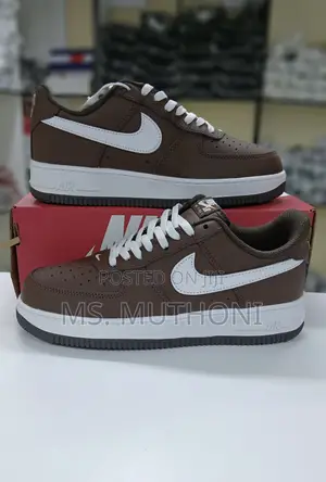 Mink Brown Puffy Swoosh Af1 Size 38-45