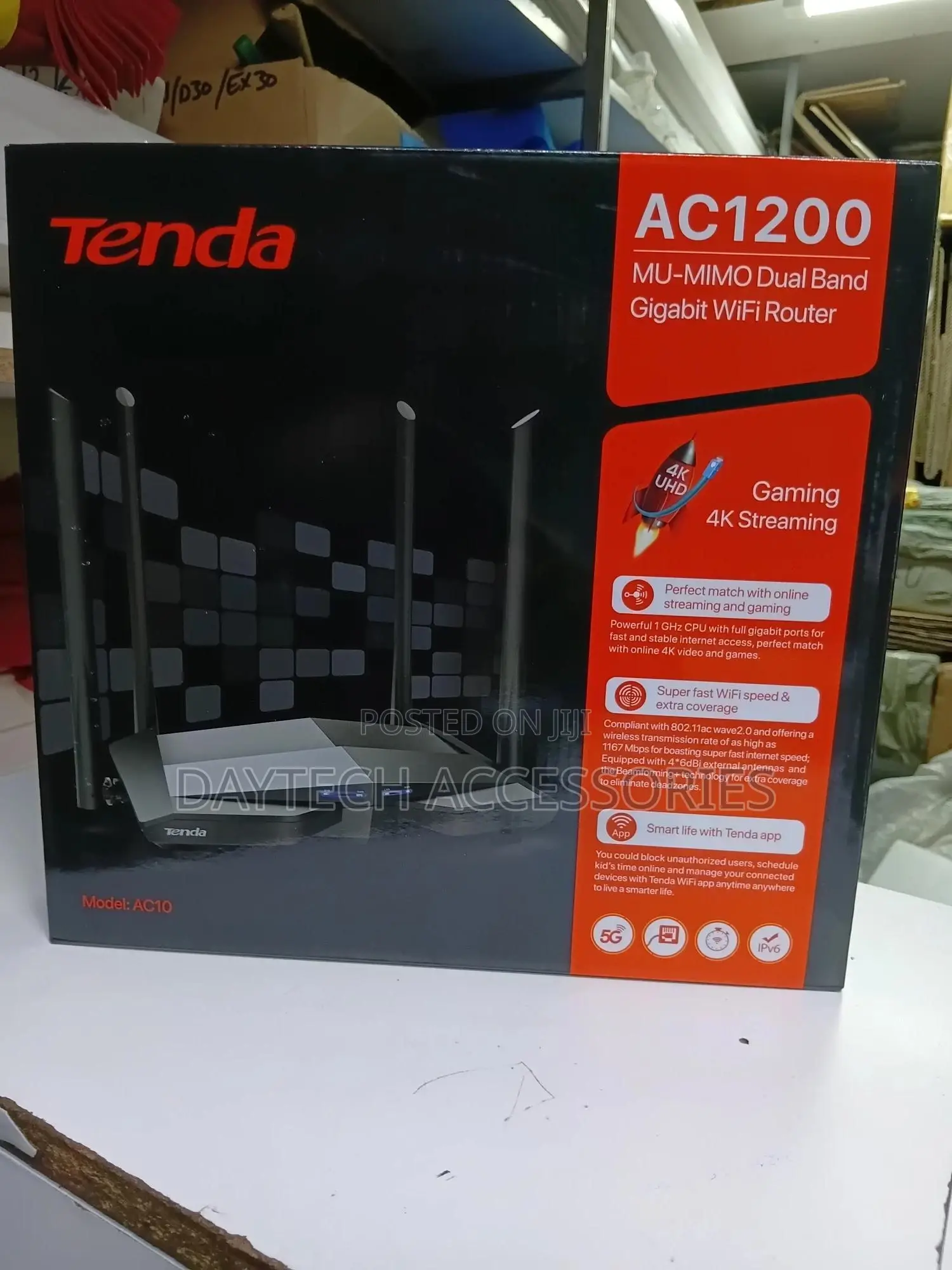 Tenda Ac10 Wi-Fi Router Dual Band Ac1200 Gigabit