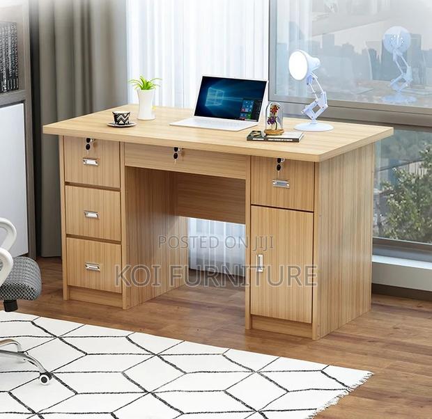 Office Tables; 1200mm Brown Finish Executive Home Office Desk - main view