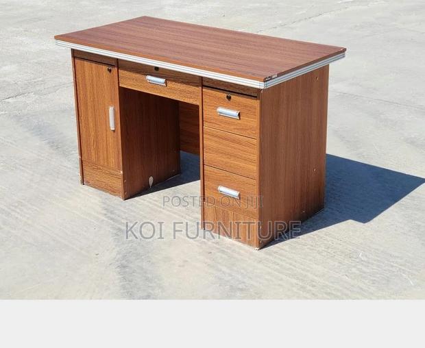 Office Tables; 1200mm Brown Finish Executive Home Office Desk - thumbnail 4