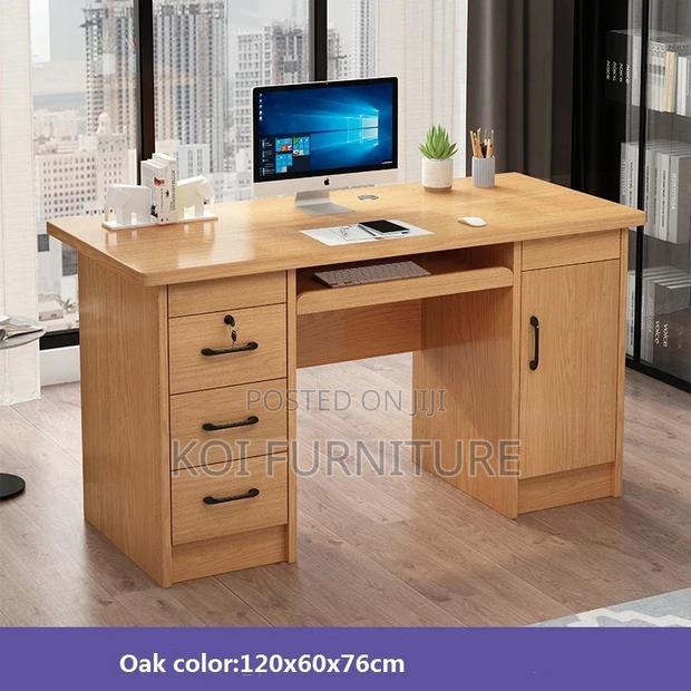 Office Tables; 1200mm Brown Finish Executive Home Office Desk - thumbnail 5