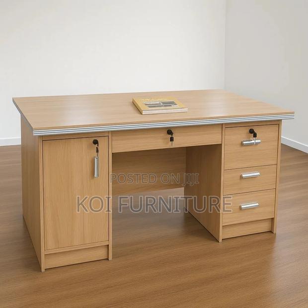 Office Tables; 1200mm Brown Finish Executive Home Office Desk - thumbnail 7