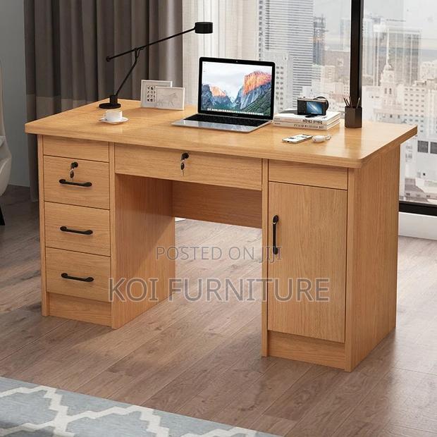 Office Tables; 1200mm Brown Finish Executive Home Office Desk - thumbnail 6