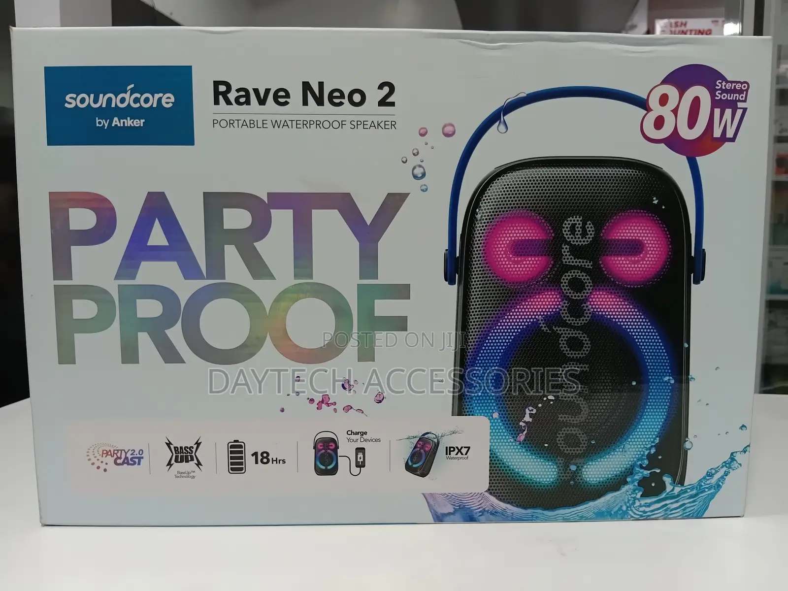 This Is an Anker Soundcore Rave Neo 2 Portable Bluetooth Speaker.