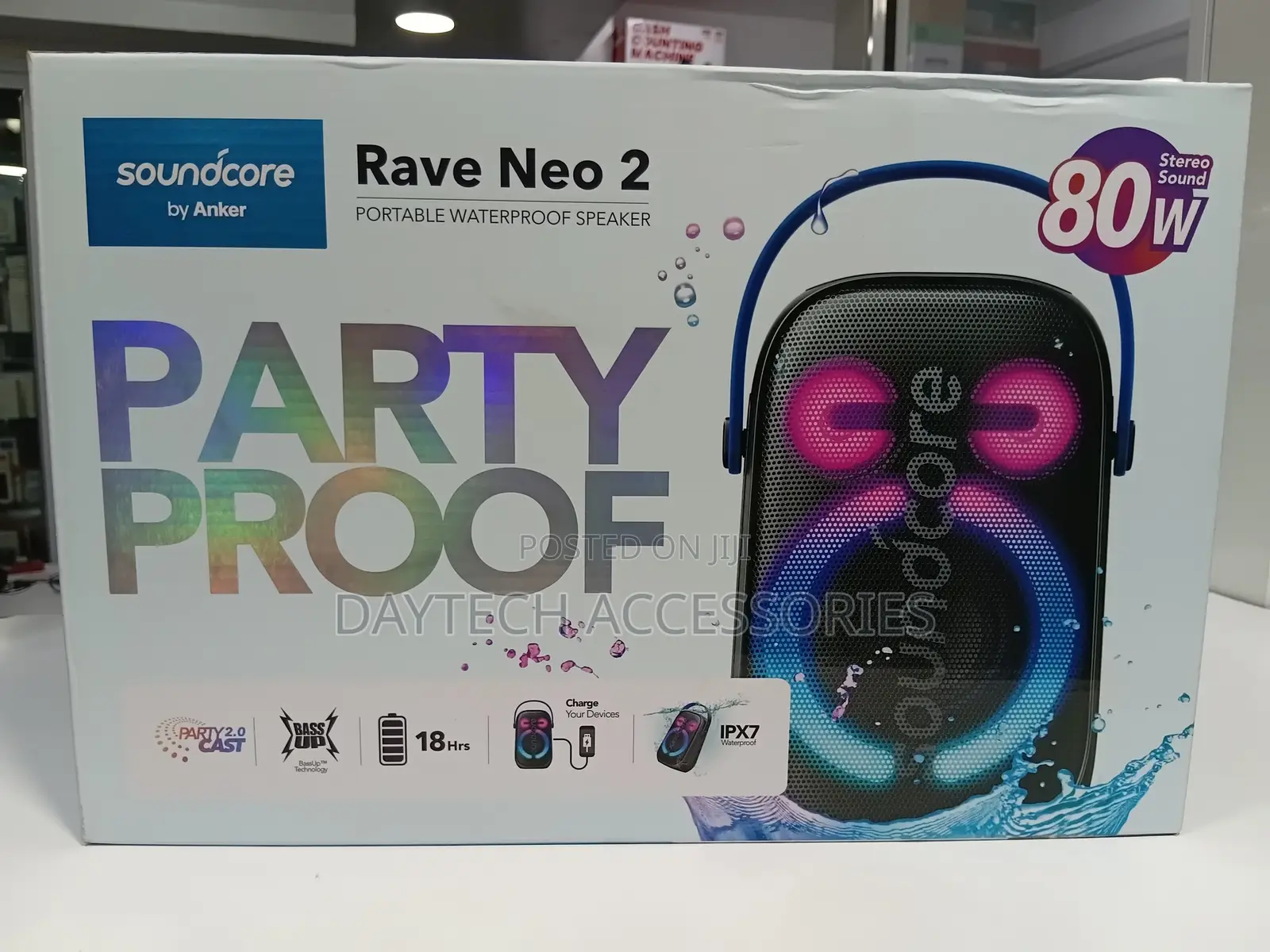 This Is an Anker Soundcore Rave Neo 2 Portable Bluetooth Speaker.
