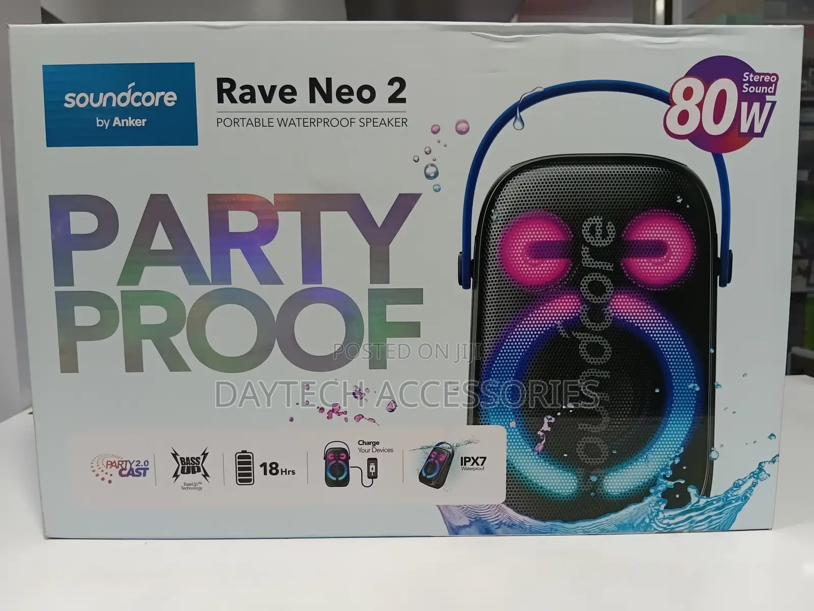 This Is an Anker Soundcore Rave Neo 2 Portable Bluetooth Speaker.