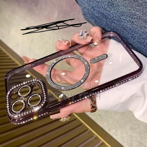 Glitter Magnetic Charging Soft Case for Magsafe iPhone 15 Pro Max Plus - thumbnail 3