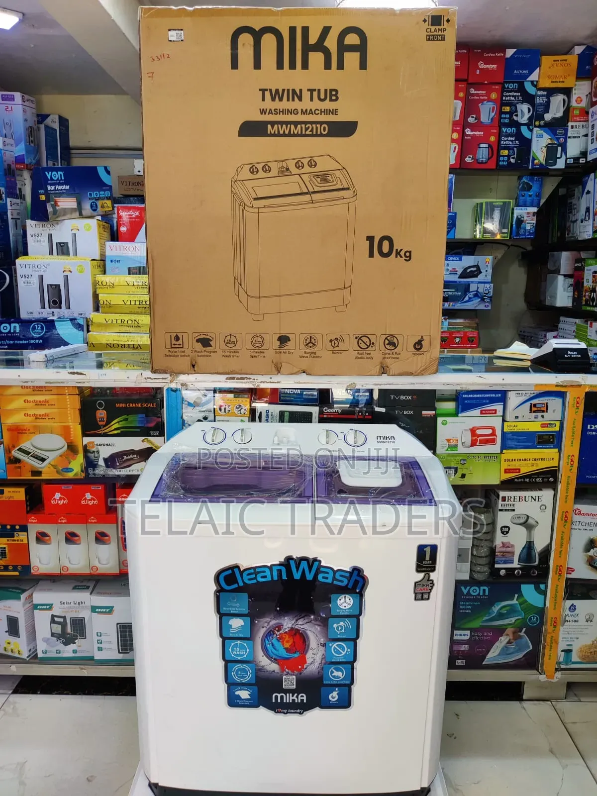 Mika Washing Machine Twin Tub 10kg With Air Dryer Turbo