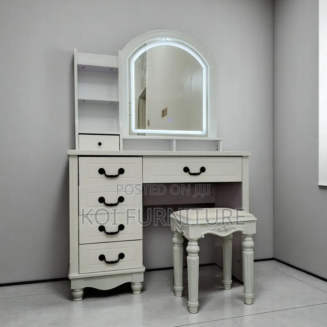 Dressers; Home Modern White Bedroom Dressing Vanity Set Table