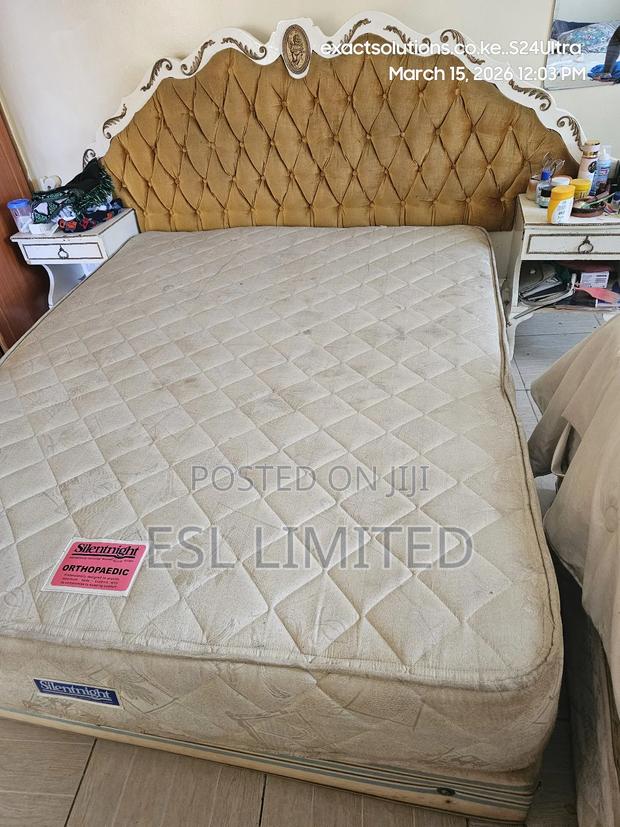 Silentnight 5 by 6 Bed With Headboard Bedside Tables - main view