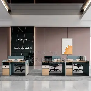 Office Workstation; Concise Two Users Executive Workstation Desk
