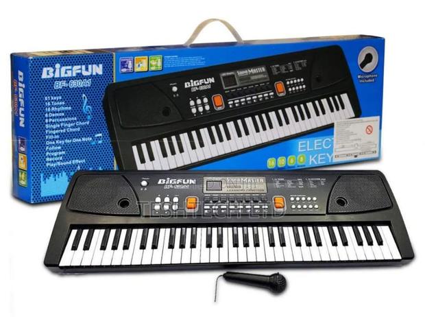 61 Electric Chargeable Kids Piano Keyboard With a Microphone