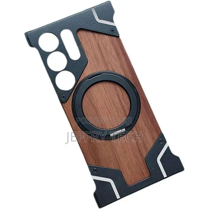 Samsung Magnetic Wood-Armor Casegalaxy S24 Ultra – Black Edition