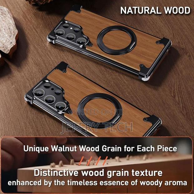 Samsung Magnetic Wood-Armor Casegalaxy S24 Ultra – Black Edition - thumbnail 3