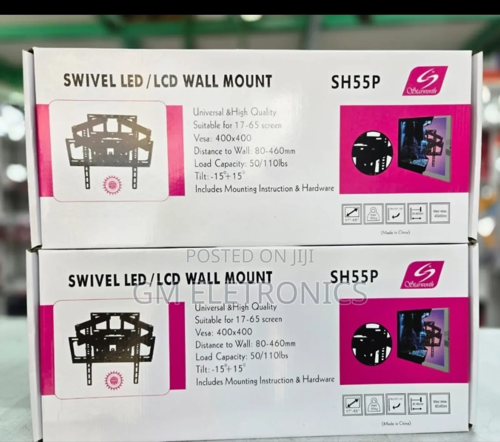 Original Swivel Tv(22"-65") Wall Mount for Led, Lcd, 3d Plasma Tvs.