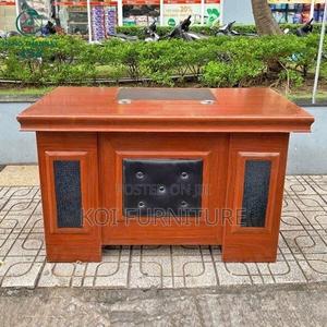 Office Desk; 120cm Mahogany Executive Office Desk - thumbnail 2
