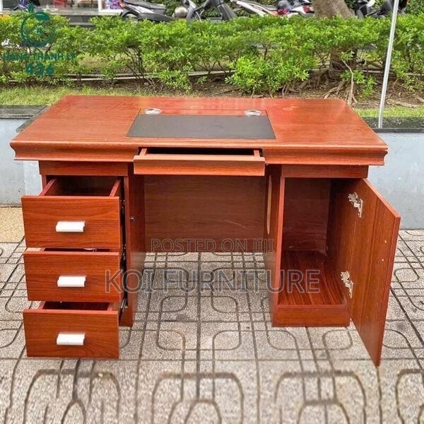 Office Desk; 120cm Mahogany Executive Office Desk - thumbnail 3