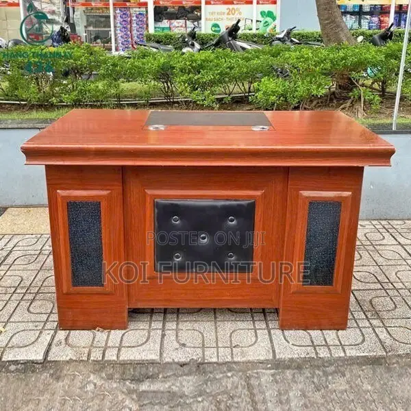 Office Desk; 120cm Mahogany Executive Office Desk