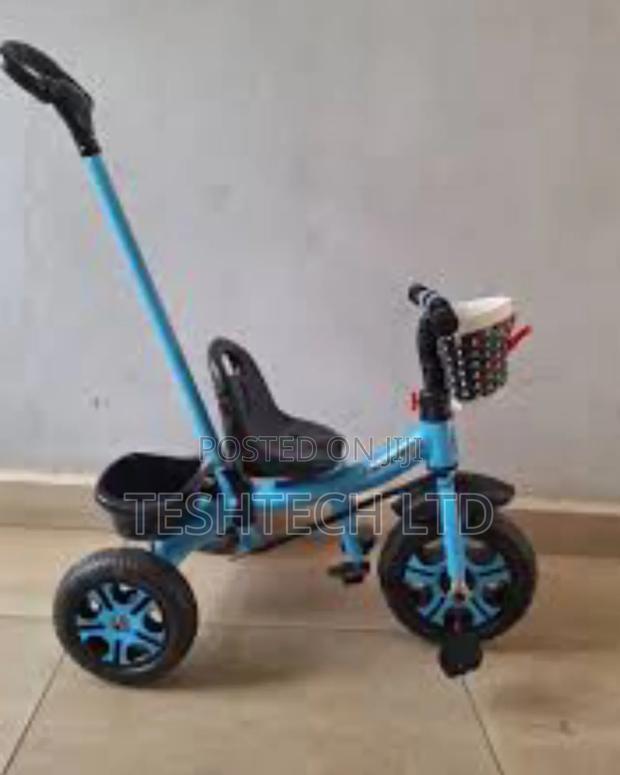 Kids Tricyles With a Pusher Blue - main view