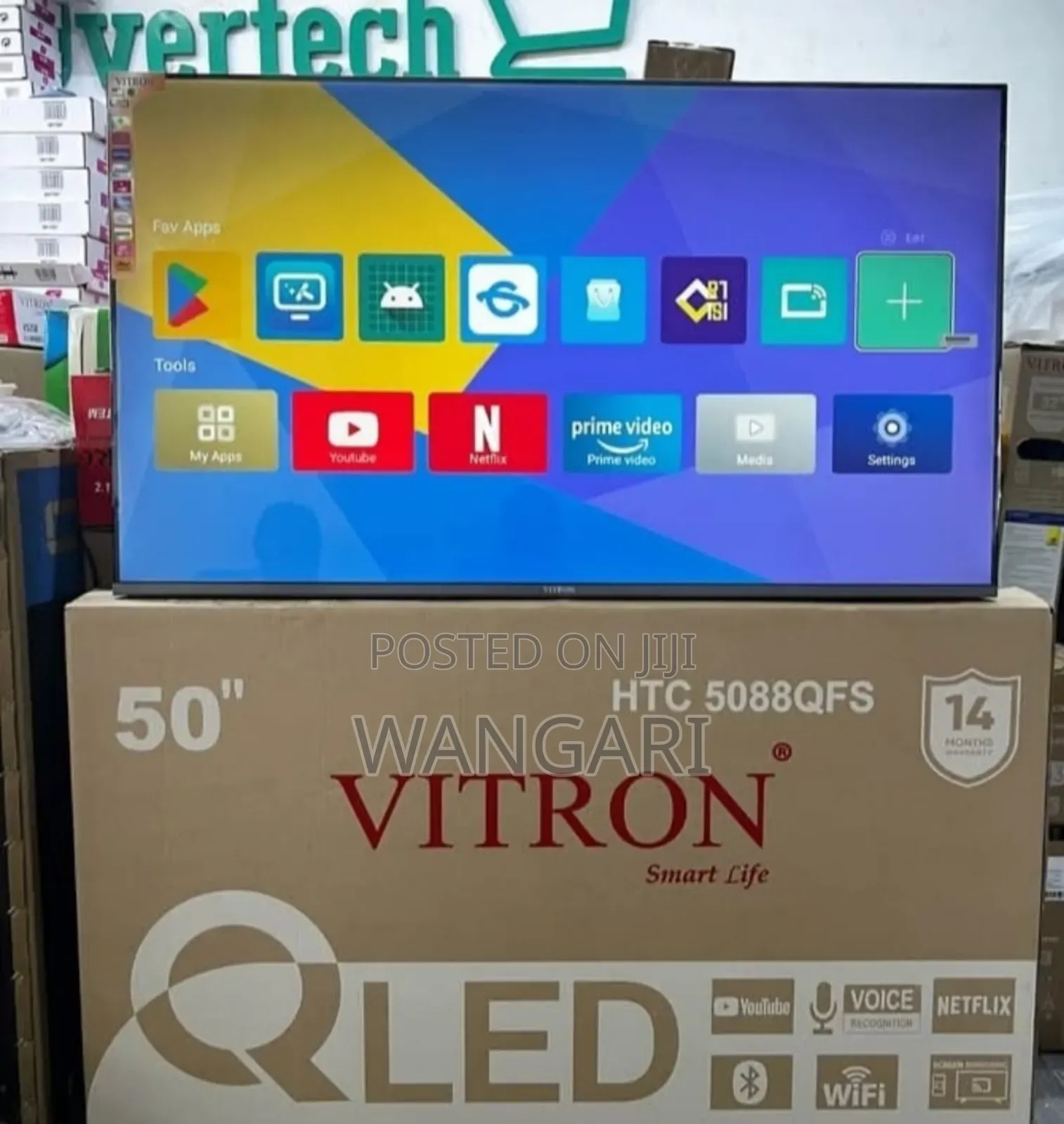 Wifi Enabled Qled 50 Inch Vitron Television