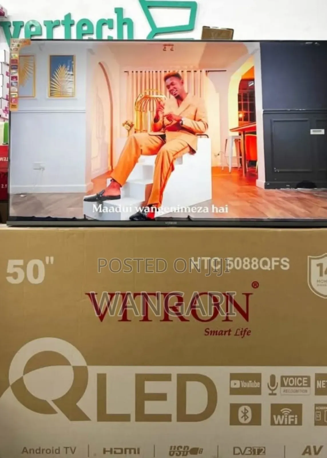 Usb Hdmi Qled 50 Inch Vitron Television