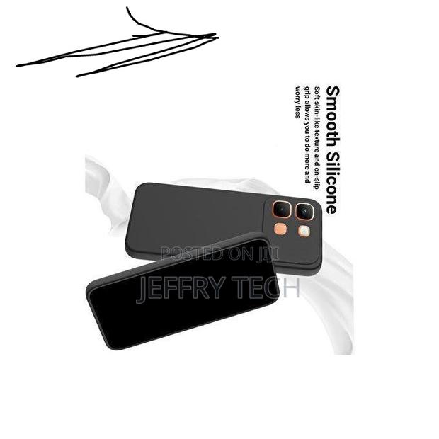 Soft Back Cover Compatible With Infinix Note Edge 5g - Silicone Blacks - thumbnail 2