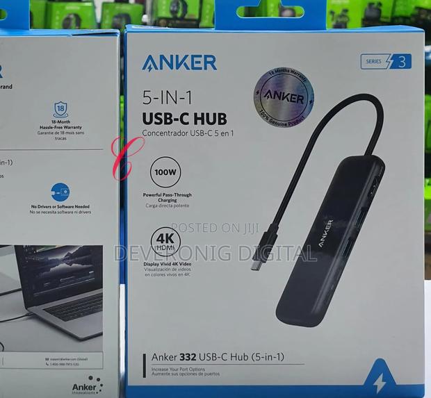 Anker *5 in 1 322 Usb C Hub* Concentrador Usb C