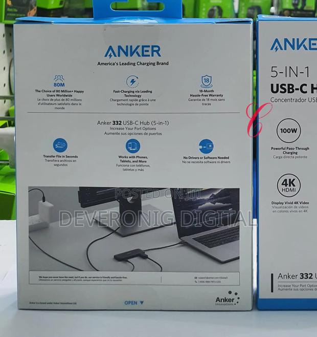 Anker *5 in 1 322 Usb C Hub* Concentrador Usb C - thumbnail 2