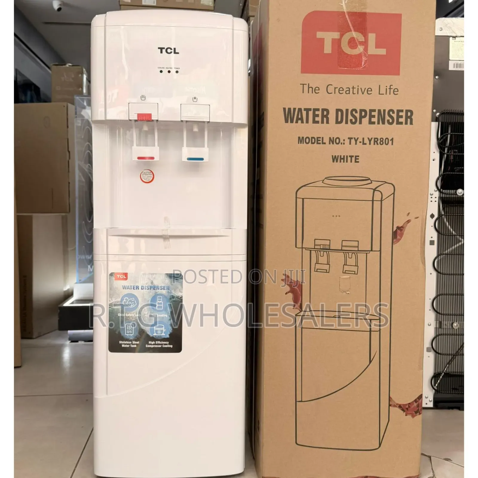 TCL R801 Compressor Cooling Water Dispenser With Safety Lock