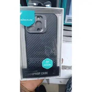 Black Nillkin Cardboprop Case for iPhone 16 Pro Max – Multi-Functional