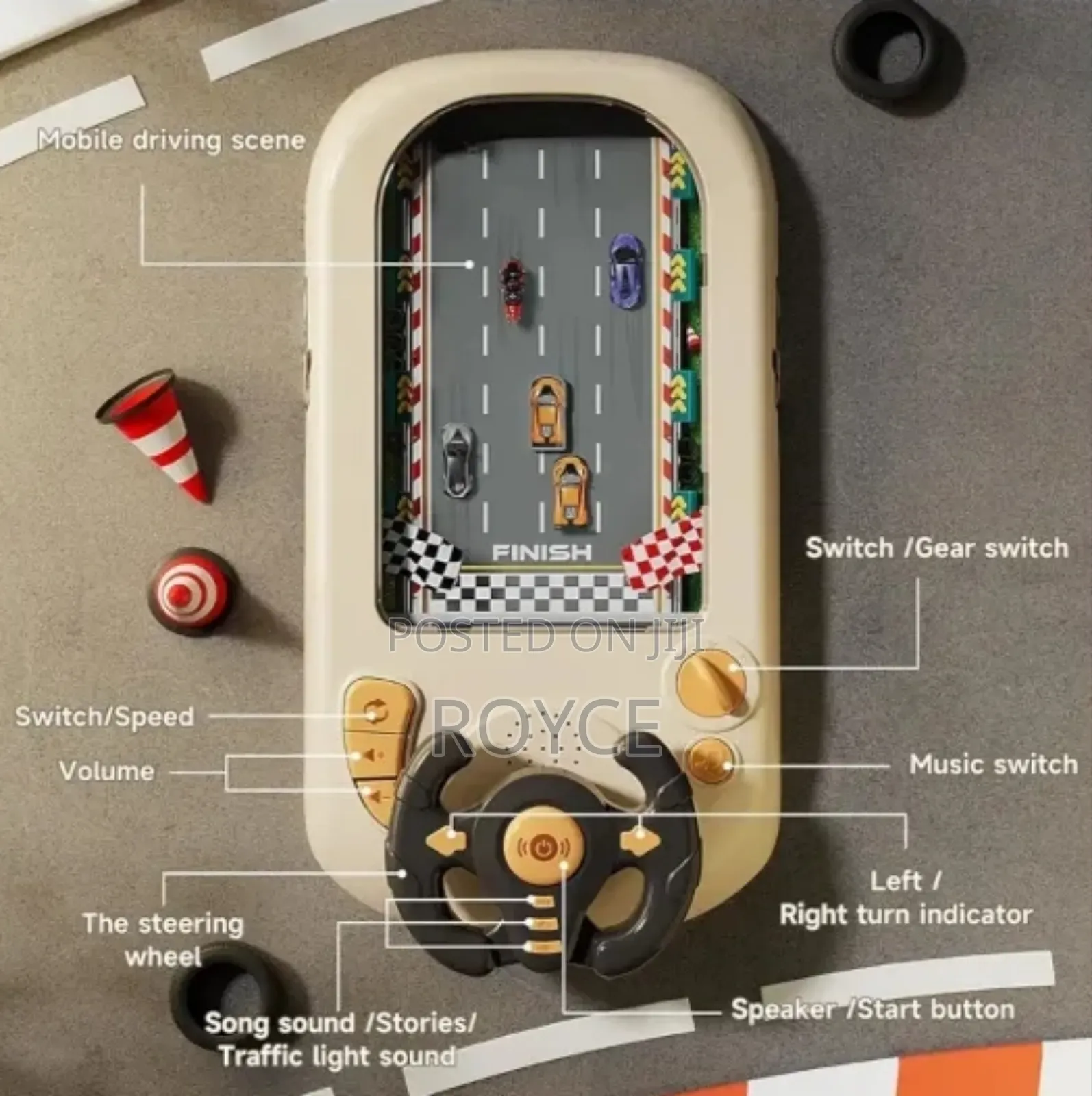 Musical Steering Wheel Racing Car Toy